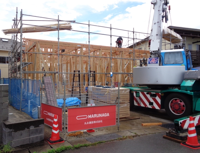 【建築中事例紹介】高台の立地に建つ家事ラク動線の住まい〜vol.5 上棟と構造見学会